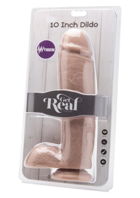 Dildo-cock 10 inch w/ balls flesh vibr. Dildo-cock 10 inch w/ balls flesh vibr.
