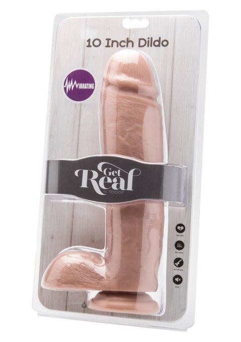 Dildo-cock 10 inch w/ balls flesh vibr. Dildo-cock 10 inch w/ balls flesh vibr.