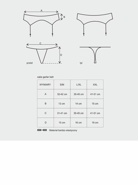Komplet pas do pończoch sex stringi obsessive l/xl Komplet pas do pończoch sex stringi obsessive l/xl