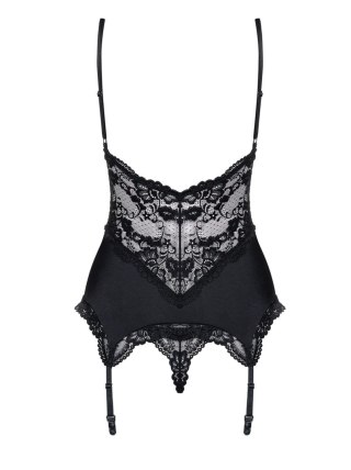 Koronkowy gorset stringi komplet obsessive s/m