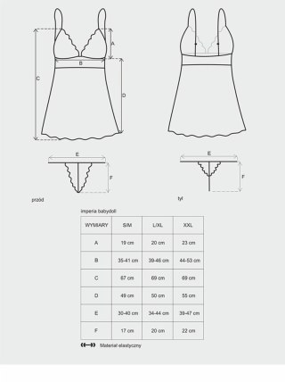 Koszulka koronkowa komplet stringi obsessive l/xl