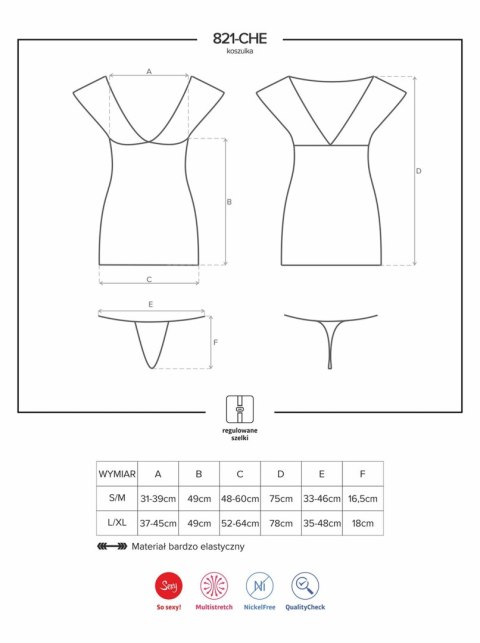 Przejrzysta koszulka komplet stringi obsessive lxl Przejrzysta koszulka komplet stringi obsessive lxl