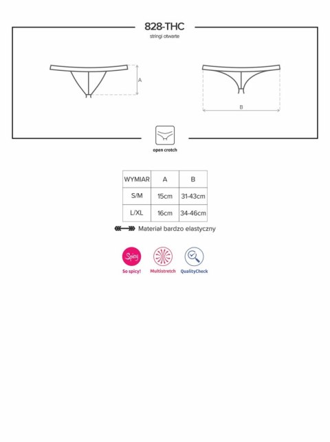 Stringi z wyciętym otwartym krokiem obsessive l/xl Stringi z wyciętym otwartym krokiem obsessive l/xl
