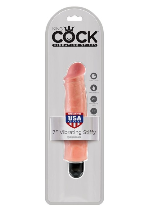 Wibrator-KING COCK 7"""" VIBR STIFFY FLESH Wibrator-KING COCK 7"""" VIBR STIFFY FLESH