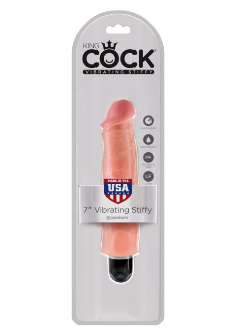 Wibrator-KING COCK 7"""" VIBR STIFFY FLESH Wibrator-KING COCK 7"""" VIBR STIFFY FLESH