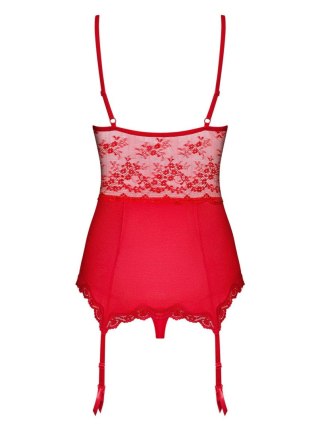 Gorset stringi czerwony sex komplet obsessive l/xl