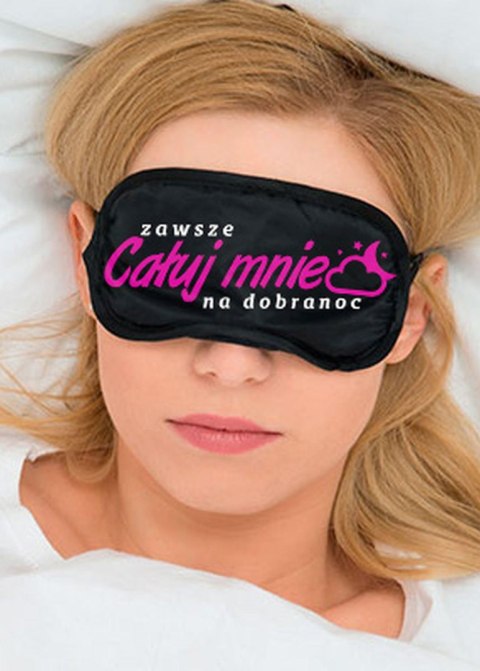 Opaska na oczy do spania sen napis całuj mnie Opaska na oczy do spania sen napis całuj mnie