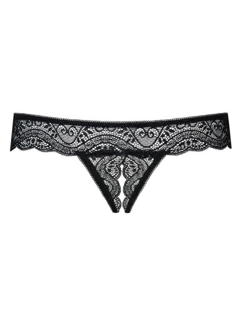 Stringi koronkowe rozcięte w kroku obsessive L/XL Stringi koronkowe rozcięte w kroku obsessive L/XL